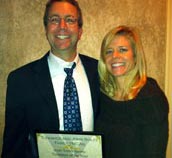 Stephen Harper and his wife, Jen, recieved the 2010 Tuckahoe YMCA Youth Sports Volunteer of the Year Award